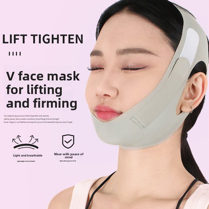 Face lifting mask applied to model
