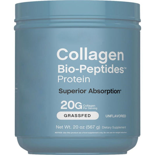 Collagen biopeptide powder container front view